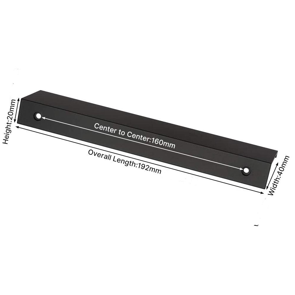 Aluminum Kitchen Cabinet Bar Handles Drawer Handle Pull black hole to hole 160mm