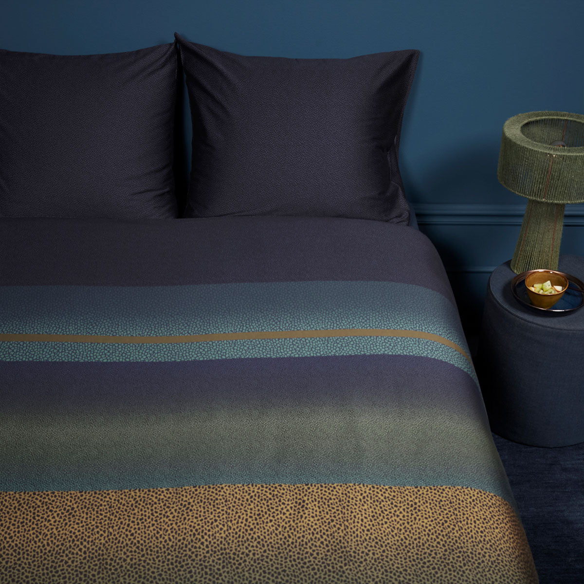 Bedding House Lenny Blue Cotton Quilt Cover Set King