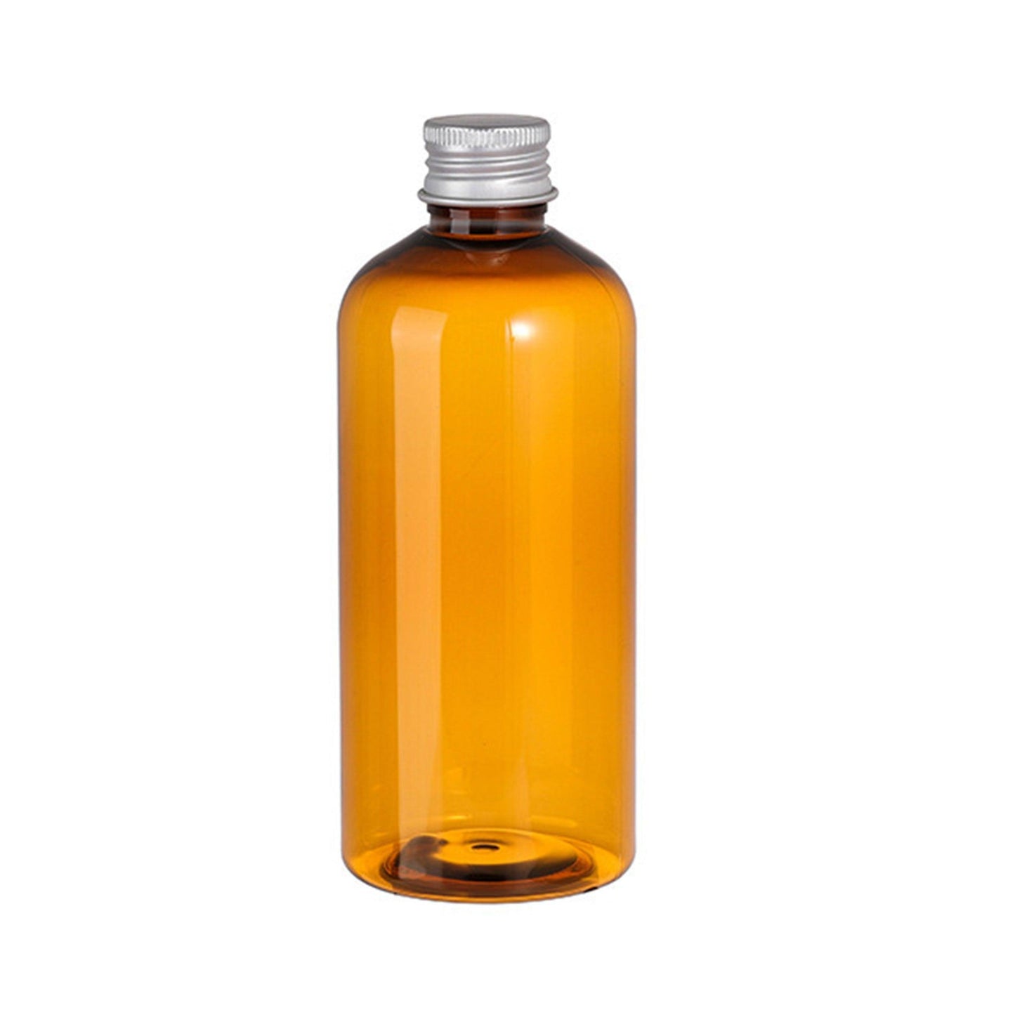20pcs Brown Transparent Cosmetic Bottles with Aluminum Lids for Packaging - Transparent-100ml