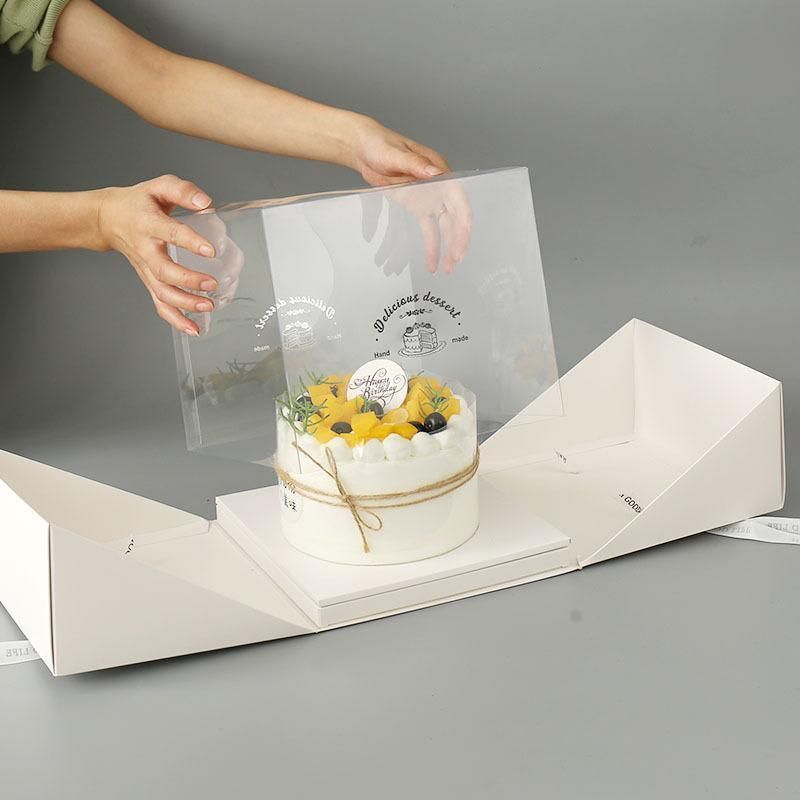 10x Clear Cake Box Set 4 6 8 Inch Durable Versatile Display Packaging Containers - 10pcs-8inch