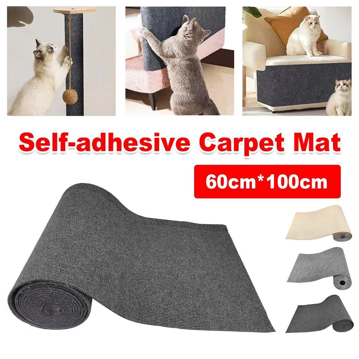 Trimmable Self Adhesive Carpet Pad for Cat Tree Stands Scratching Post Furniture - Khaki