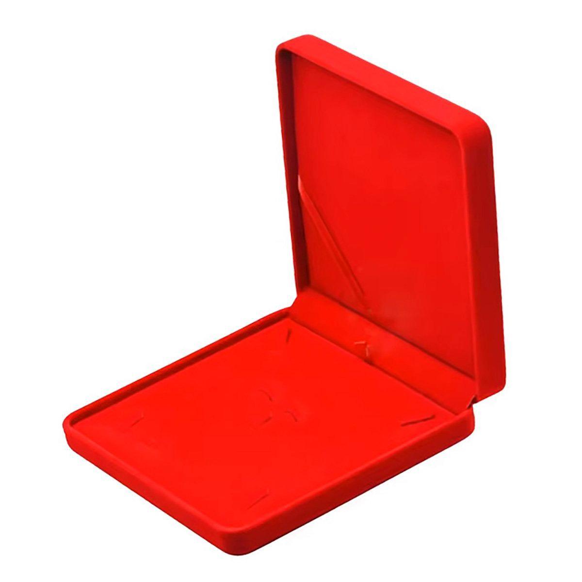 Flannel Jewelry Gift Box Necklace Ring Earring Bracelet Storage Display Case - Wine Red
