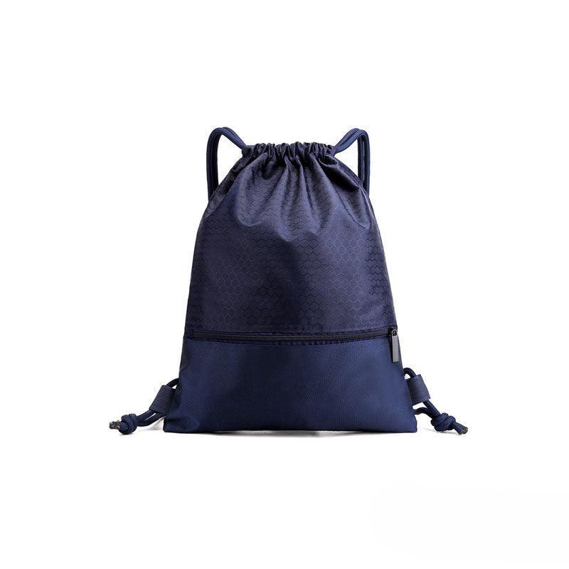 Backpack Sport Pack String Tote Gym Bag Cinch Sack School Drawstring Capacity - Black