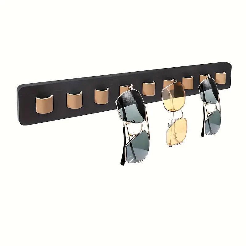 Wall Mount Glasses Storage Rack for Sunglasses Organizer Home Display Rack - Black