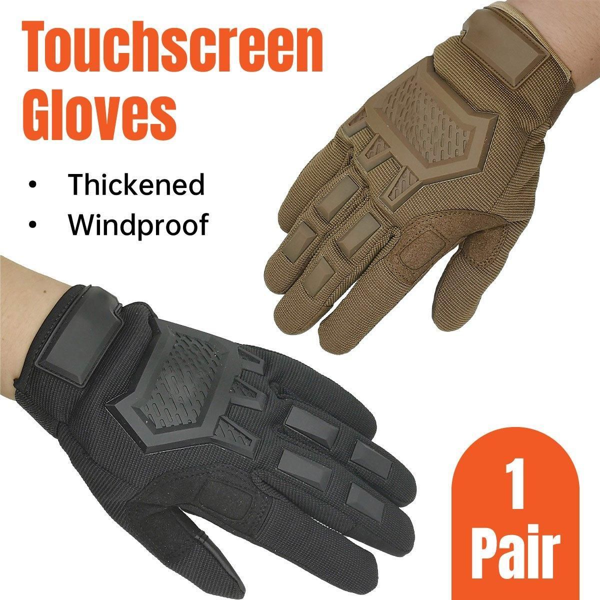 Tactical Full Finger Motorcycle Training Touchscreen Outdoor Sports Gloves - Black-XL