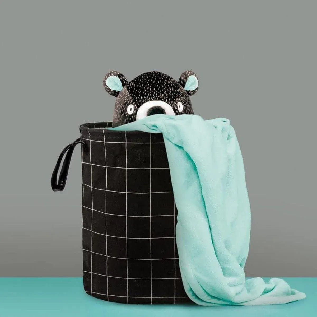 Foldable Laundry Basket Dirty Clothes Hamper Toy Storage Organizer Storage Bin - English Letters