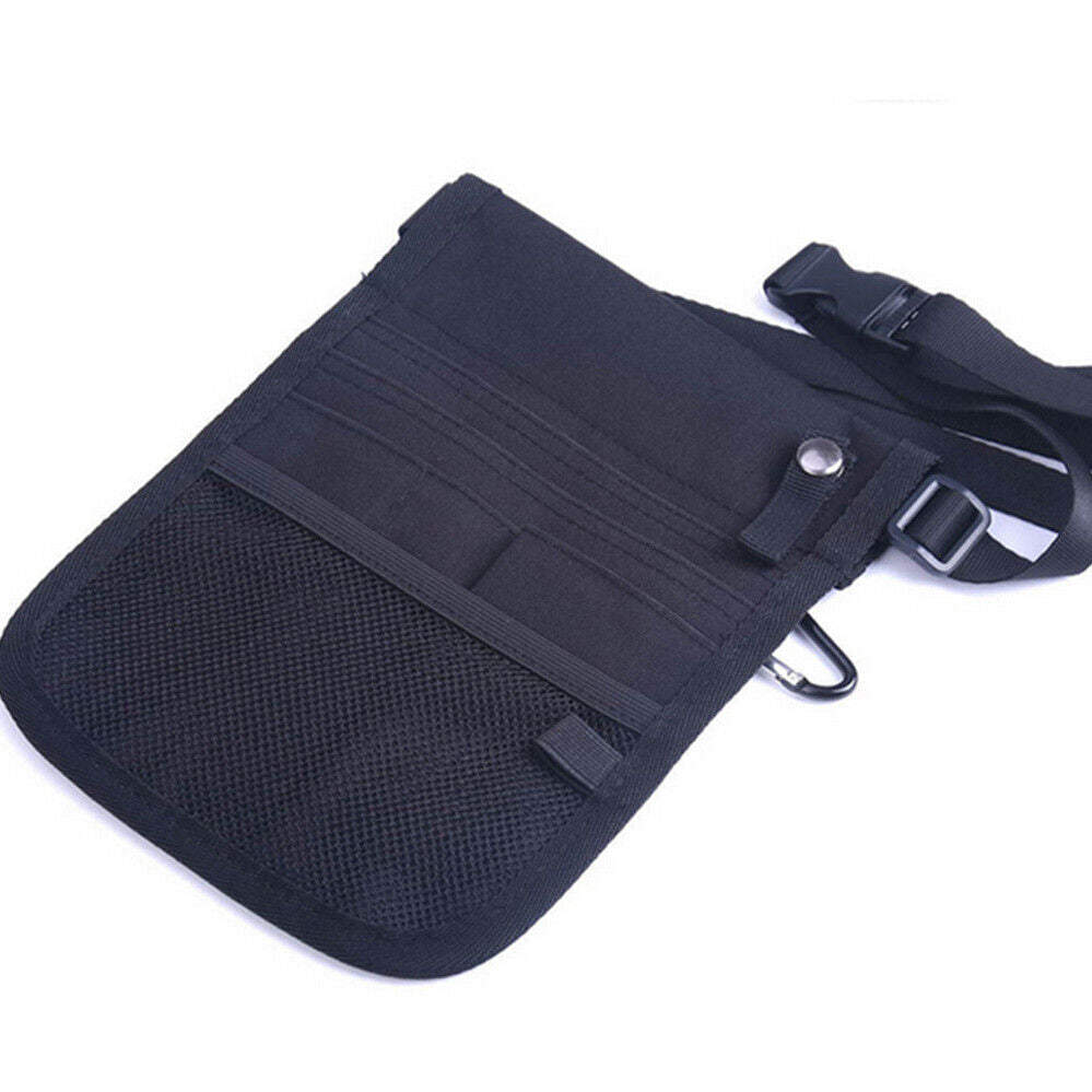 Nurse Pouch Waist Bag Medical Tool Organizer Pocket Belt with Keyring - Light Blue