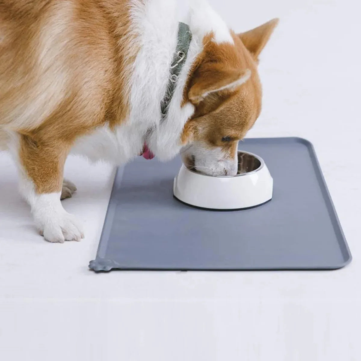Silicone Pet Mat Spill-Proof Easy to Clean Mat for Pets Dog Food Placemat - 55x38cm
