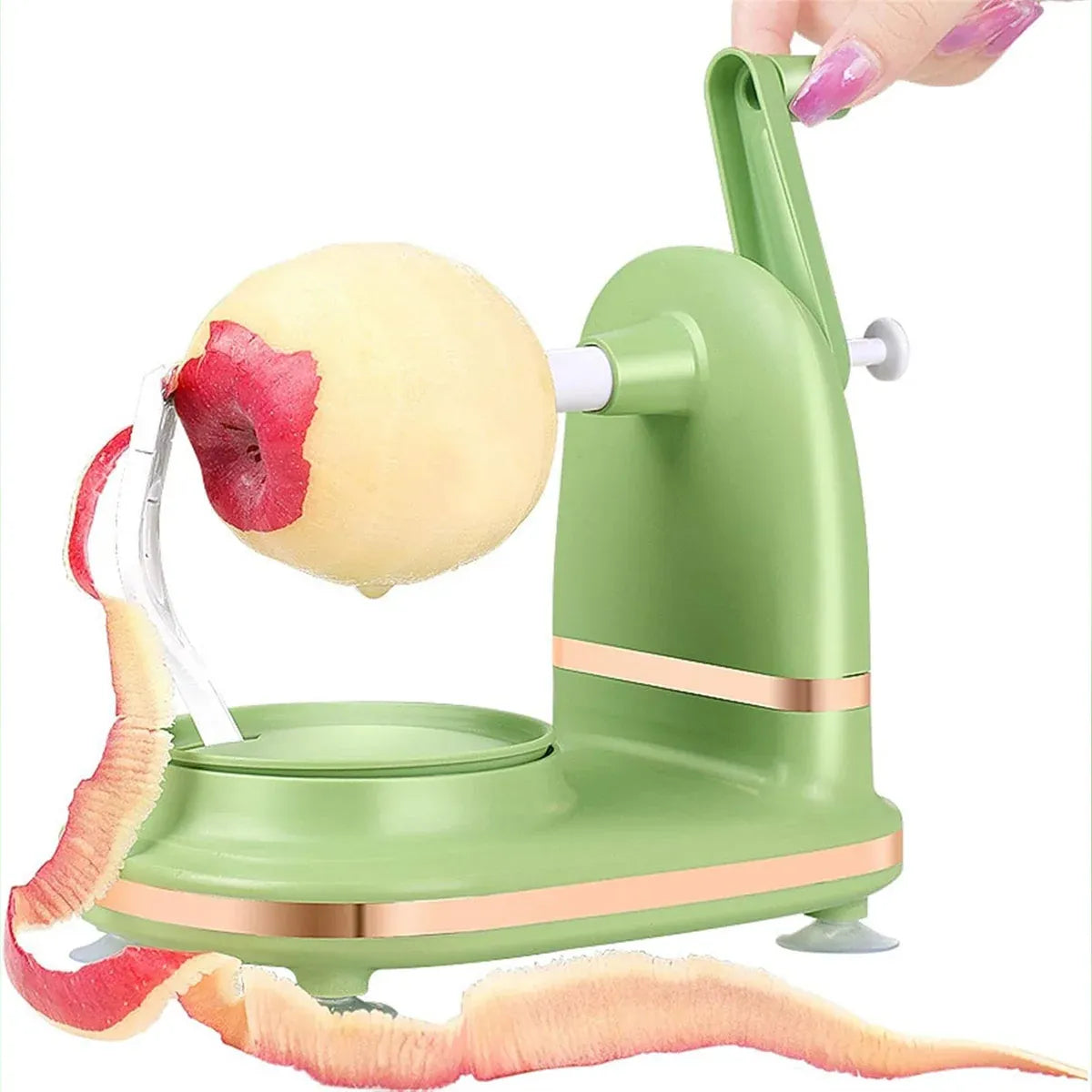 Hand Cranked Fruit Peeling Machine for Home Kitchen Apple Potato Peeling Tool - Dark Green