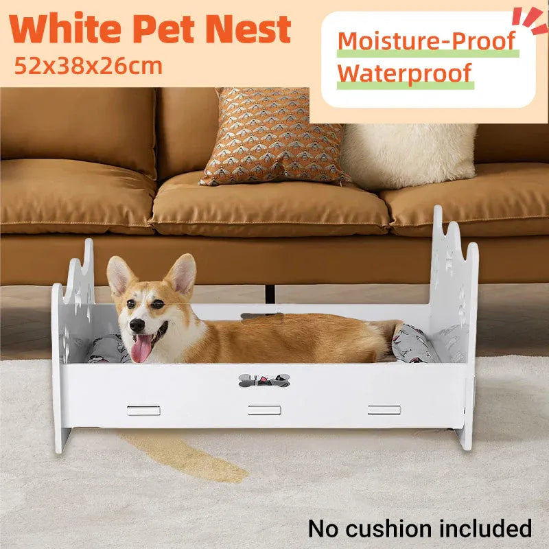 Wooden Cat Bed White Wooden Cat Bed Pet Cat and Dog Bed Comfortable Durable