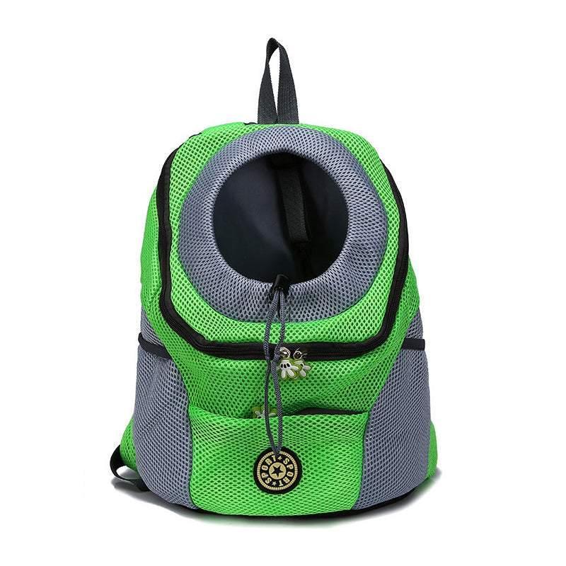 S Size Puppy Travel Mesh Pet Dog Carrier Backpack Front Travel Portable Shoulder Bag - Blue