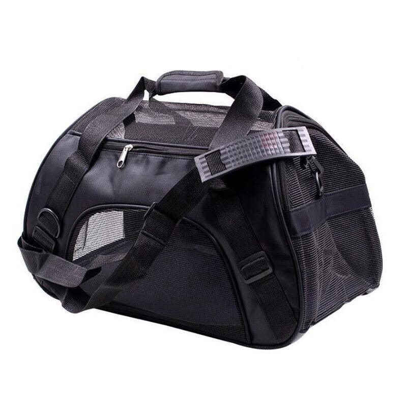 Pet Carrier Bag Portable Large Cat Dog Comfort Tote Travel Bag Airline Approved - Pink