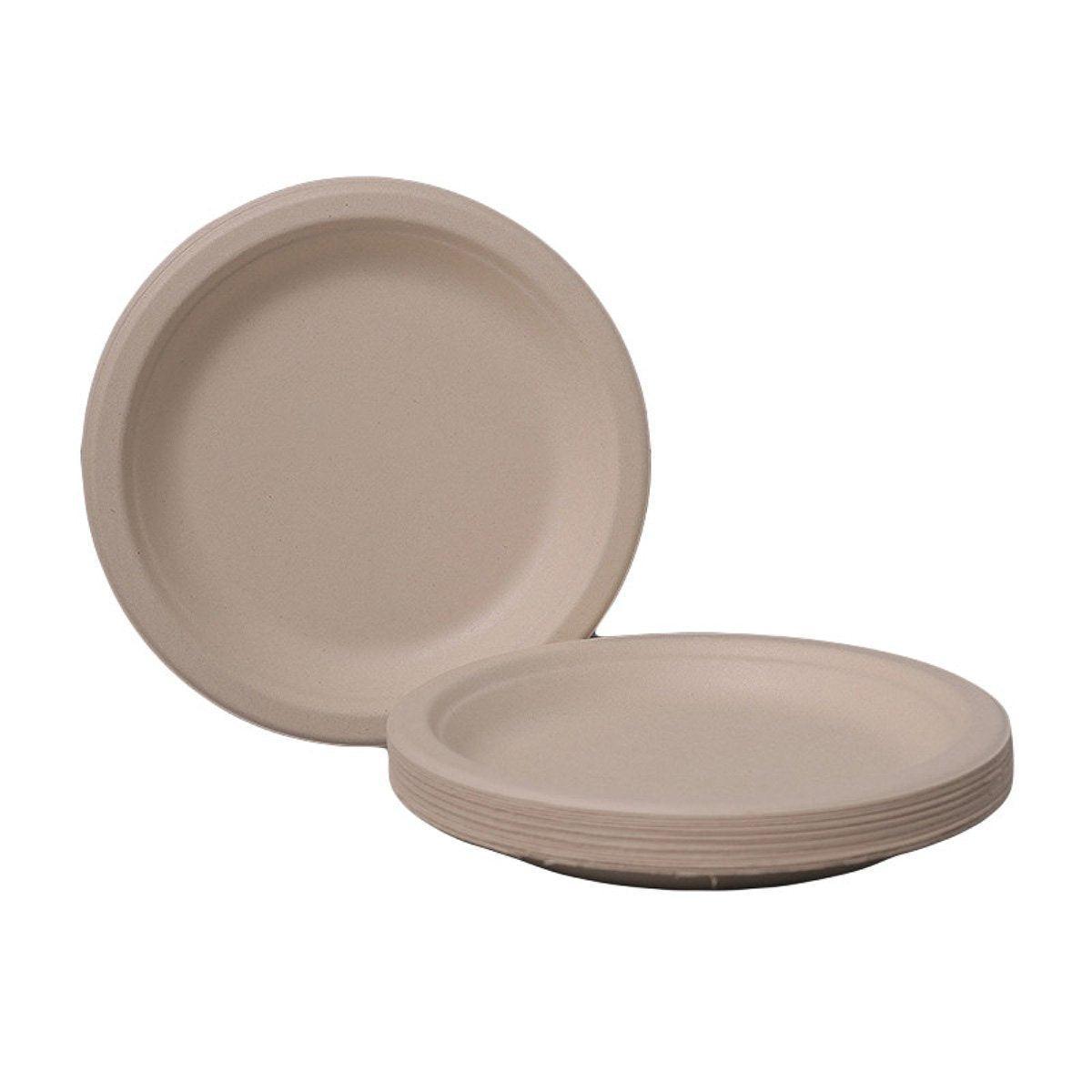 100x Biodegradable Sugarcane Paper Trays - Eco-Friendly & Durable for Food - 9inches-100pcs