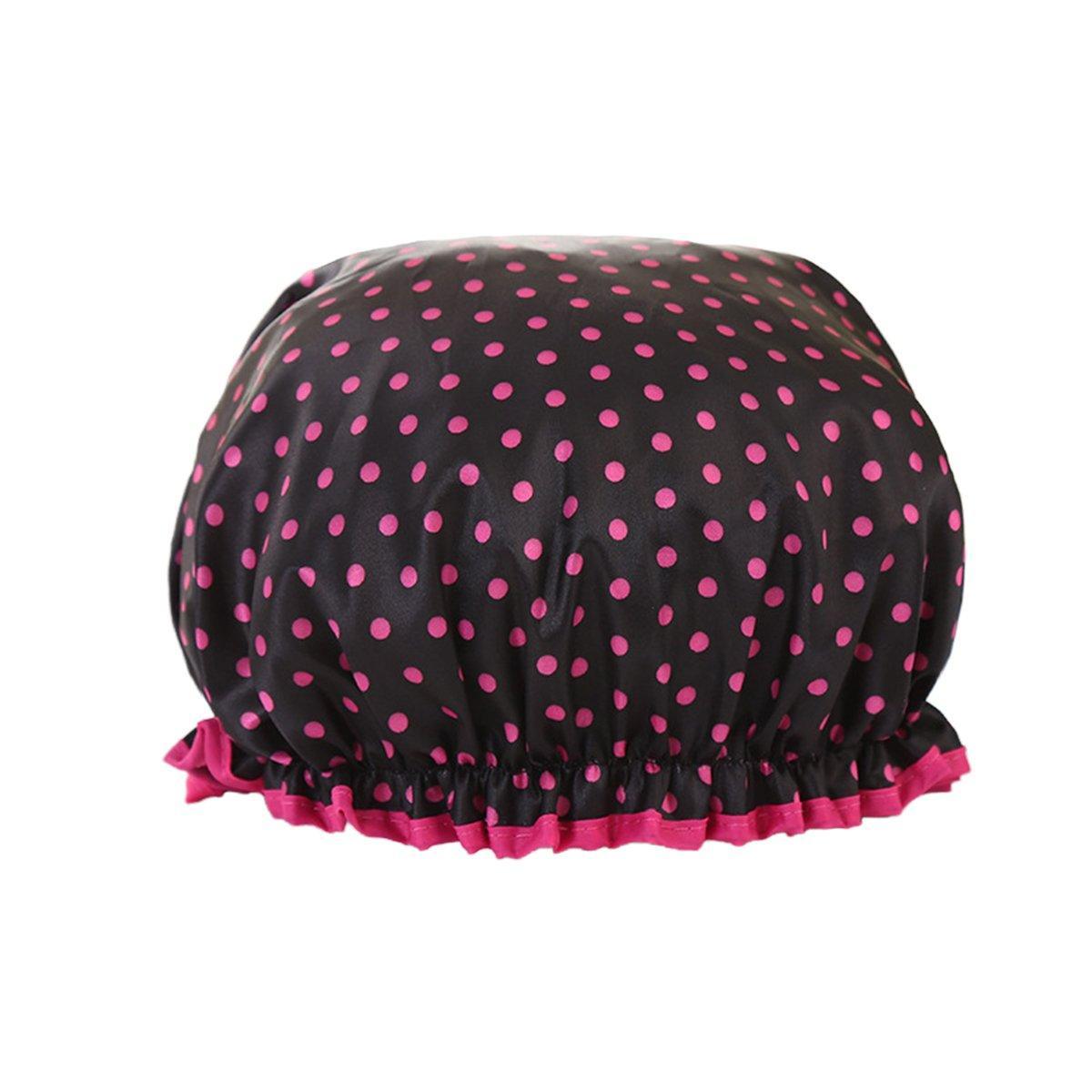 Woman Shower Cap Reusable Long Hair Large Turban Bathroom Waterproof Hair Cap - Coconut Tree