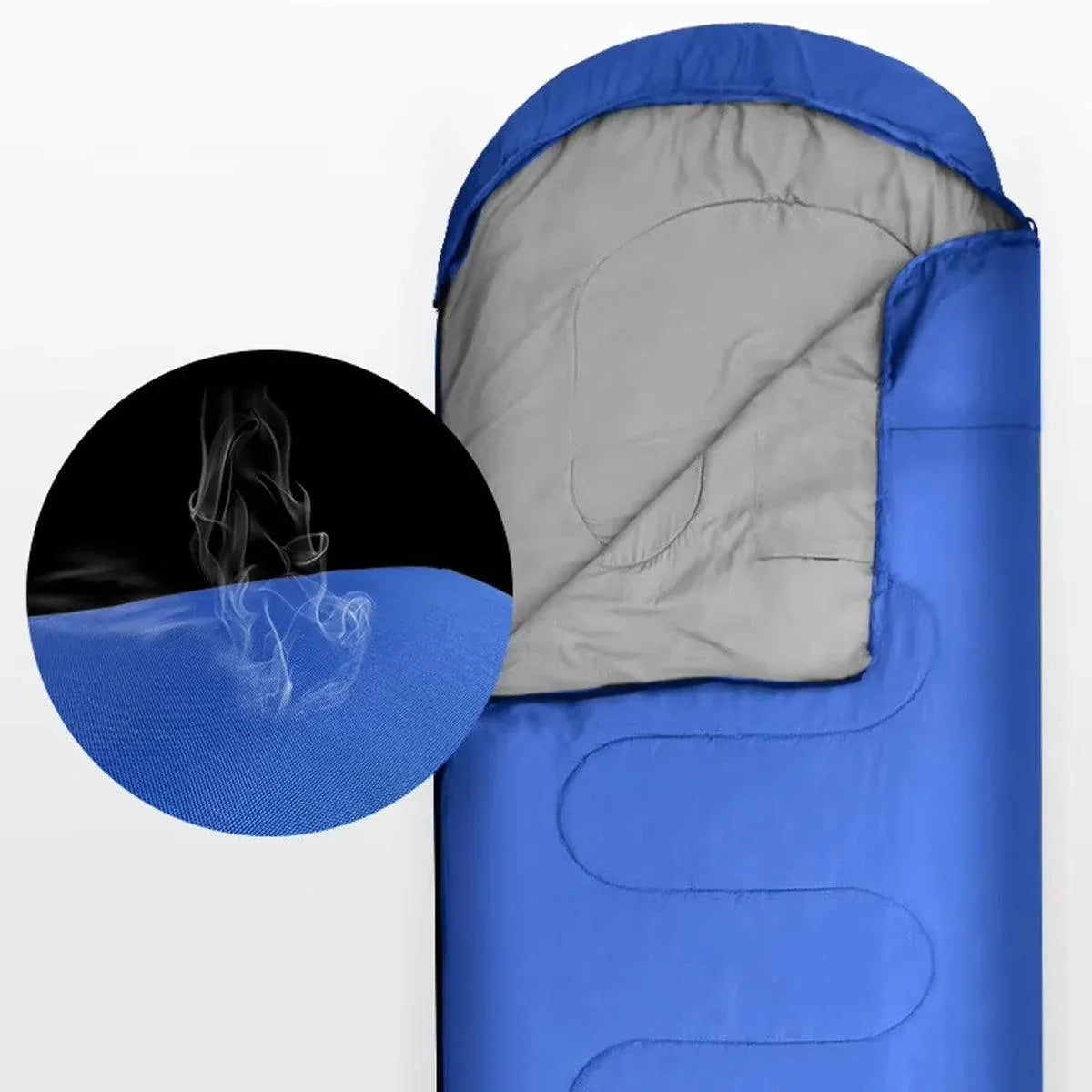 Single Sleeping Bag Outdoor Camping Hiking Thermal Warm Tent Travel Gear - Red