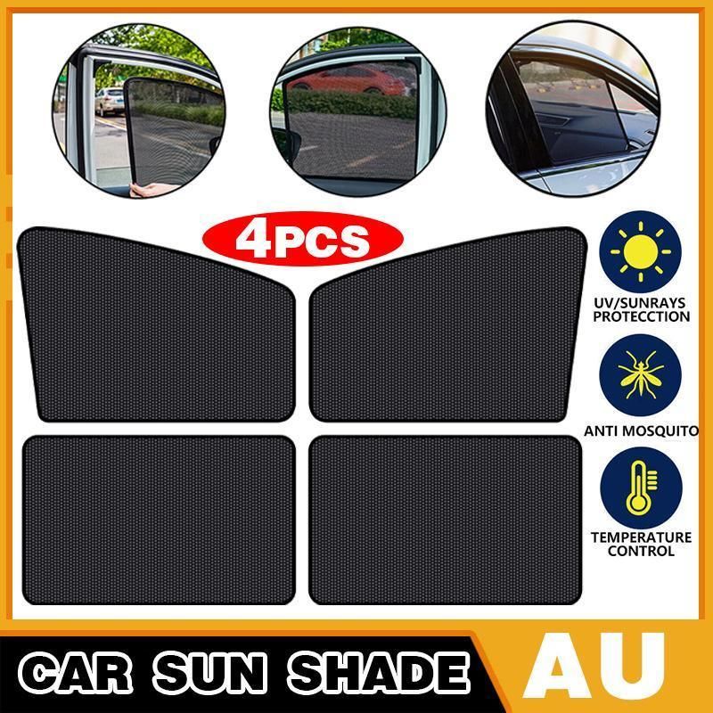 Car Sun Shade with Built-in Metal Attachment for Side Window UV Protection