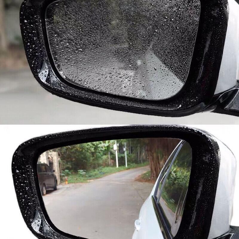 2Pcs Fog Anti-Glare Car Rearview Mirror Trim Film Cover Rainproof Accessories Au