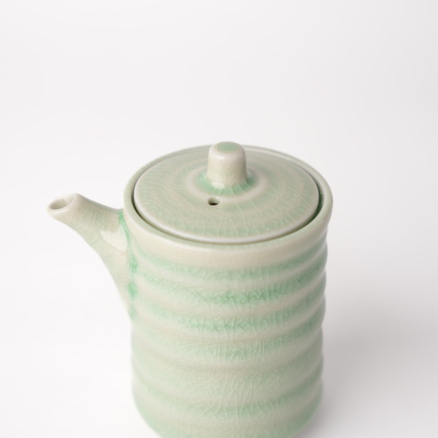Soy Pot Ribbed 170ml Celadon Glaze