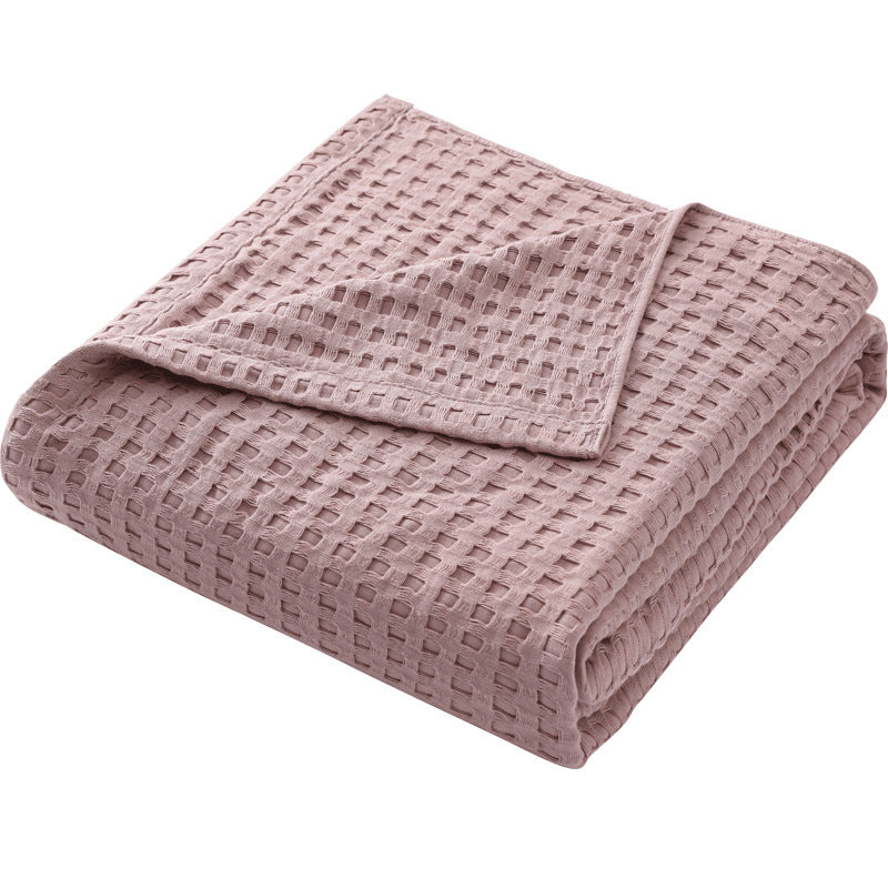 Cotton Waffle Blanket - Air Conditioning Blanket/Throw/Summer Quilt, 100*152cm,Green