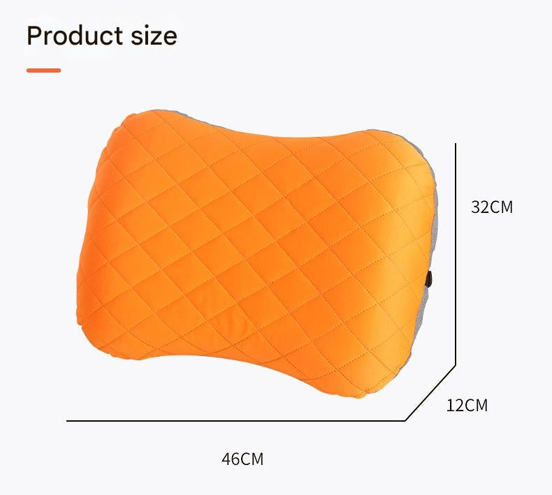 Inflatable Camping Pillow - Lightweight 46x32x12cm Travel Pillow 180g in Green