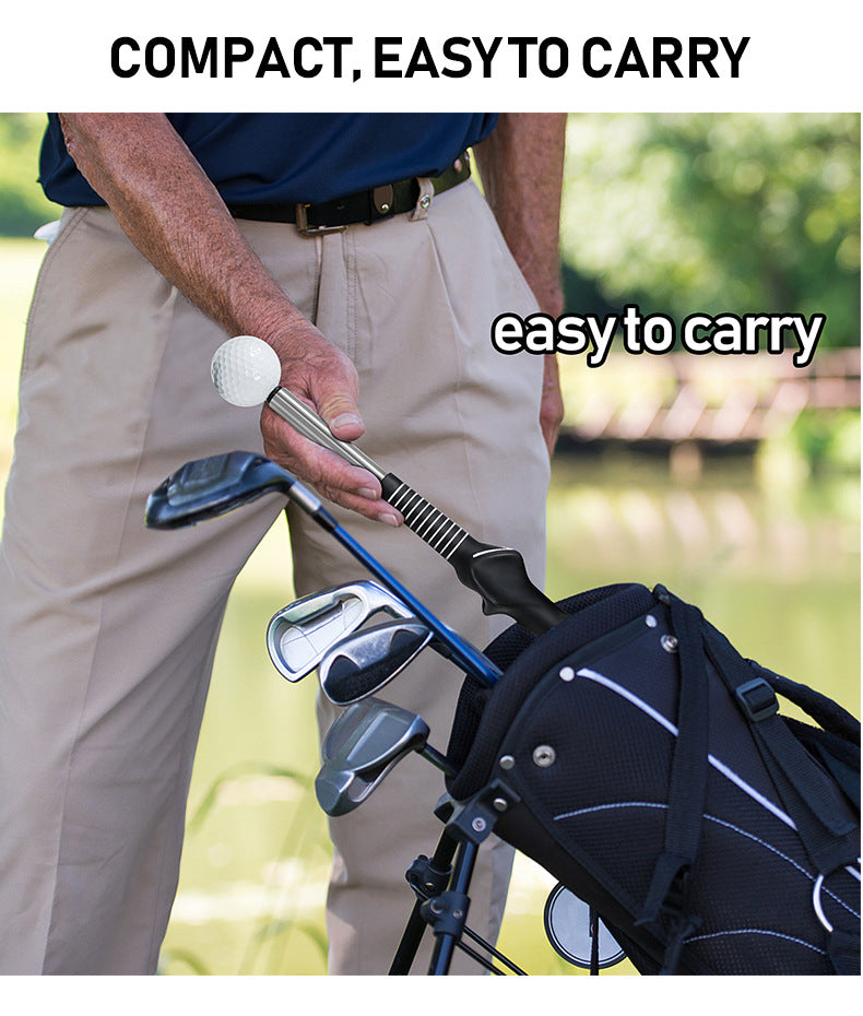 Blue Pro Golf Swing Trainer - Extendable with Audible Click & Corrective Grip Aid