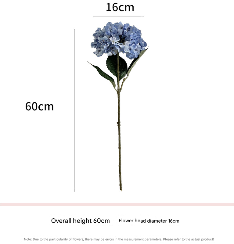 5-Piece Green Premium Lifelike Hydrangea Artificial Flowers- 60cm Long Stem Faux Floral Bouquet for Home, Wedding & Vase Decor
