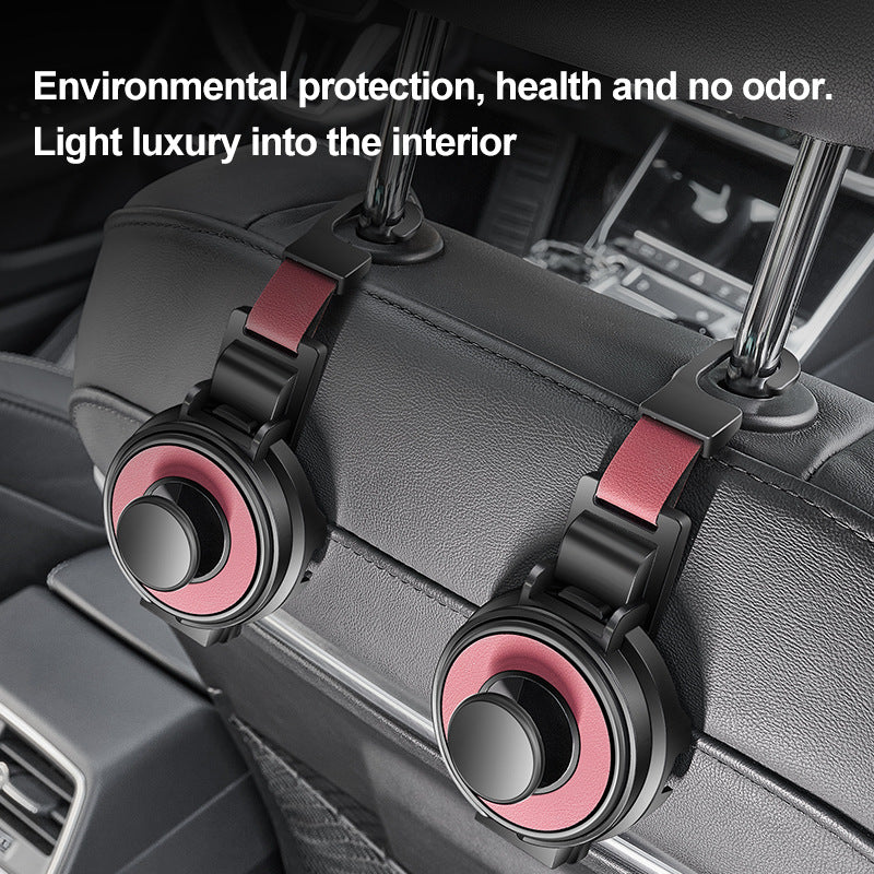 Orange 3-in-1 Car Headrest Organizer Hook