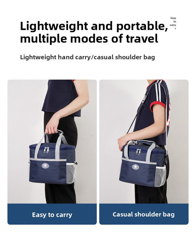 Large Insulated Cooler Bag Thermal Lunch Tote 16L Capacity with Adjustable Shoulder Strap for Picnics Camping & Work Pink