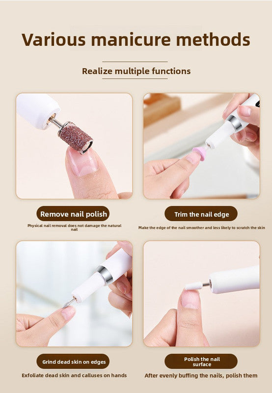 Electric Nail Drill Machine Cordless Portable E-File Kit with Charging Base LED Display 3 Speeds 15000RPM for Gel Polish Acrylic Removal Manicure Pedicure Home Pink