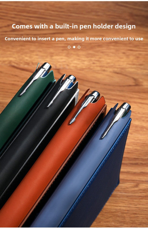 Turquoise Premium A5 Business Notebook Gift Set with Metal Pen - Soft PU Leather Journal 320 Pages Thick Paper - Executive Diary for Office & Home