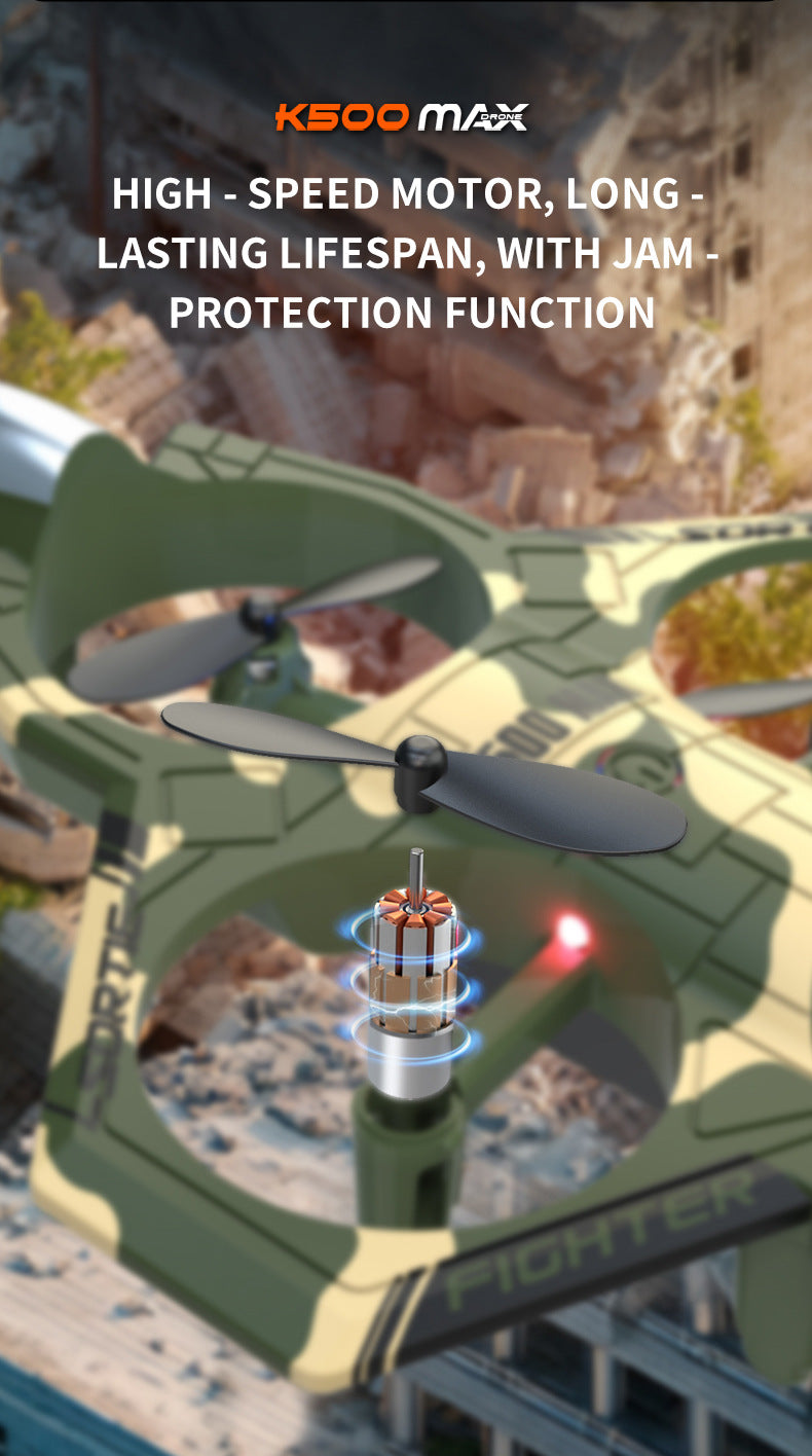 Camouflage Green 2.4G Remote Control Stunt Fighter Drone - Manual Toss Launch, One-Key Operation for 360° Flip & Circular Flight, 3-Speed Adjustable Stable Quadcopter with Night Lights
