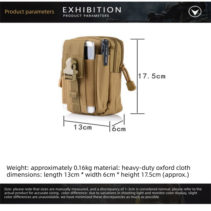 Jungle Digital Tactical Molle Waist Bag Waterproof Phone Pouch for 6 inch Smartphones Compact Large Capacity Belt Loop Organizer for Local Outdoor Adventurers