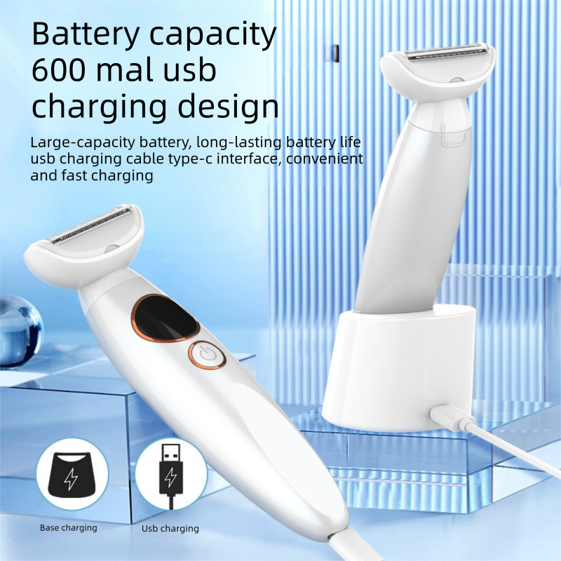 Pink 5-in-1 Women's Hair Removal Epilator – Multi-Function Body Grooming Kit with Waterproof Design, LED Display & USB Charging