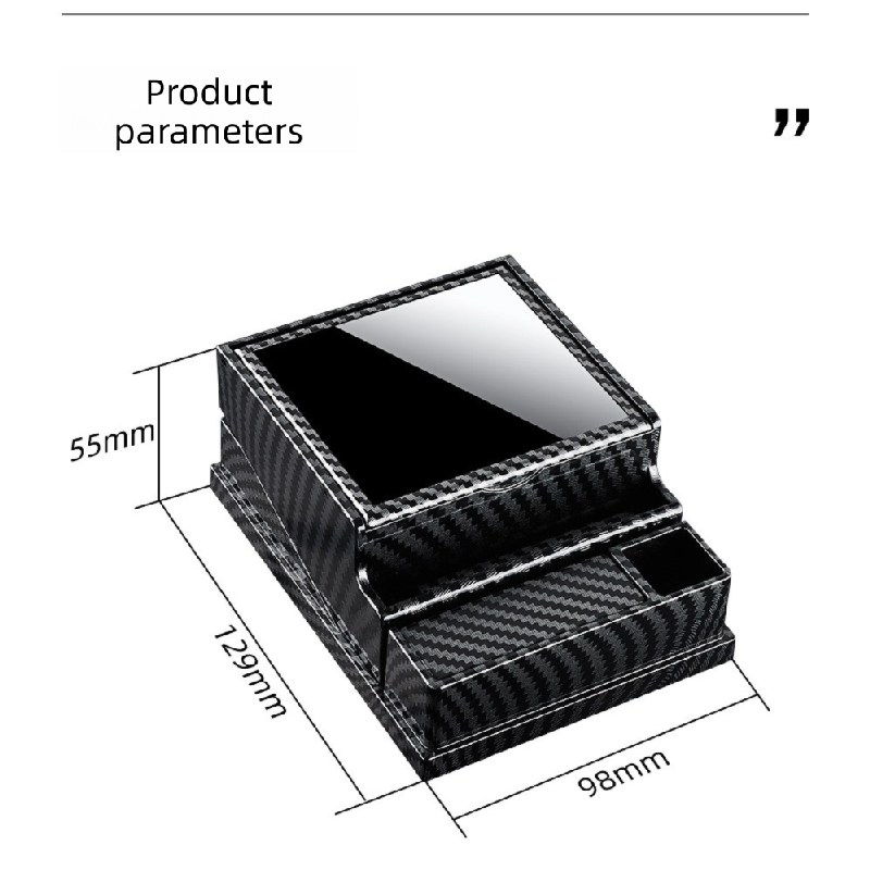 Rosewood grain Automatic Cigarette Box with 40-Slot Capacity – Pop-Out Dispenser for Car and Home Use, ABS Material with Lighter Holder and Carbon Fiber Look Design