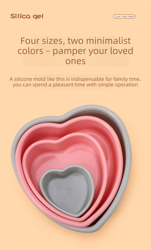 9 Inch Large Heart Shaped Silicone Cake Mould - Pink Non-Stick Baking Pan for Party & Celebration Cakes - Reinforced Rolled Edge Tray (25.9cm)