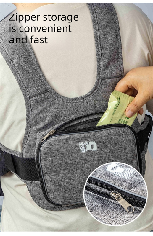 Child Motorcycle Safety Harness Strap Adjustable Passenger Belt with Handles & Storage Pocket Breathable Linen Red for Scooter