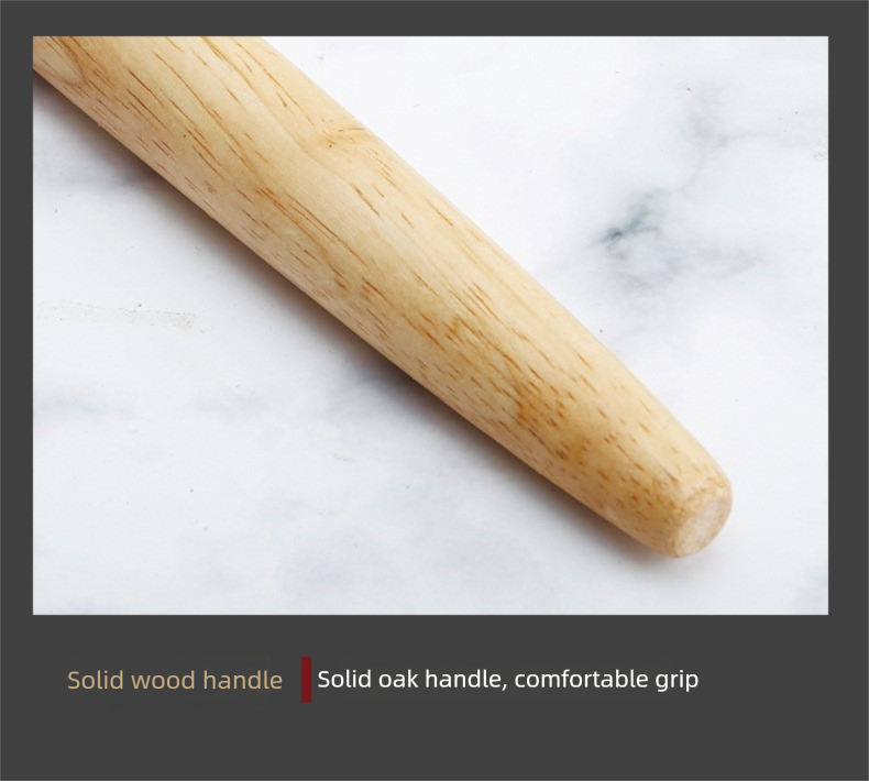 Danish Dough Whisk Heart Shaped Design Short Oak Wood Handle Stainless Steel Bread Mixer Tool for Sourdough Pizza & Batter