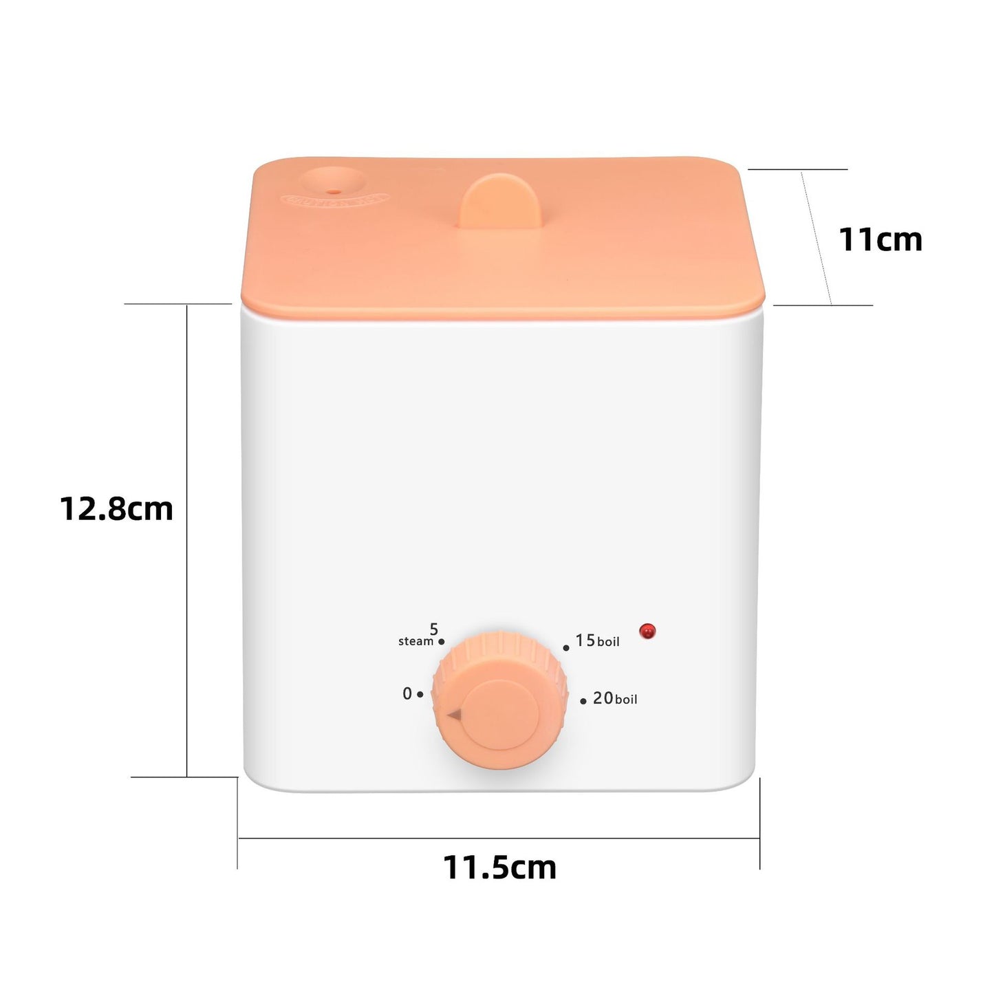 Orange Portable 2-in-1 High-Temperature Steam & Boiling Sterilizer for Silicone Period Cups - Automatic One-Button Sanitizer Hygiene Device