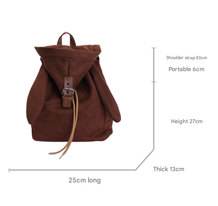 Brown Adorable Rabbit Ear Backpack - Kawaii Hooded Plush Rucksack for Girls, Cute Student Travel Daypack and School Bag Gift