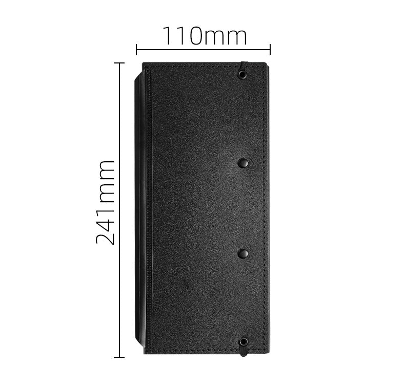 Black Three-Fold Clipboard with Document Holder – PP Material, Compact Design for Medical & Office Use