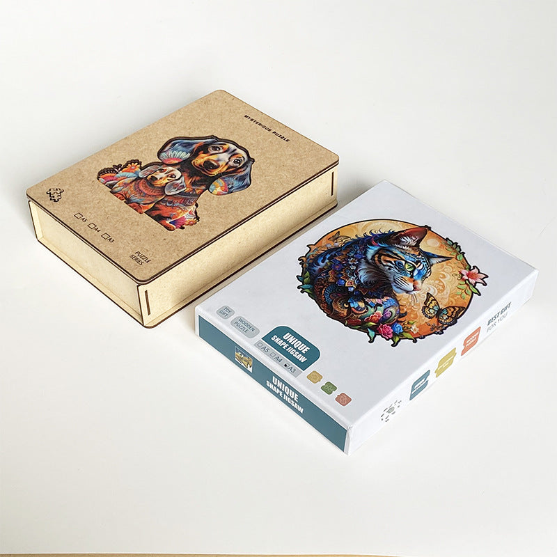 Irregular-Shaped Puzzle – A3 Size (33×43cm), 210-Piece Design, 4mm Thickness, Compact Packaging(Flute Panda)