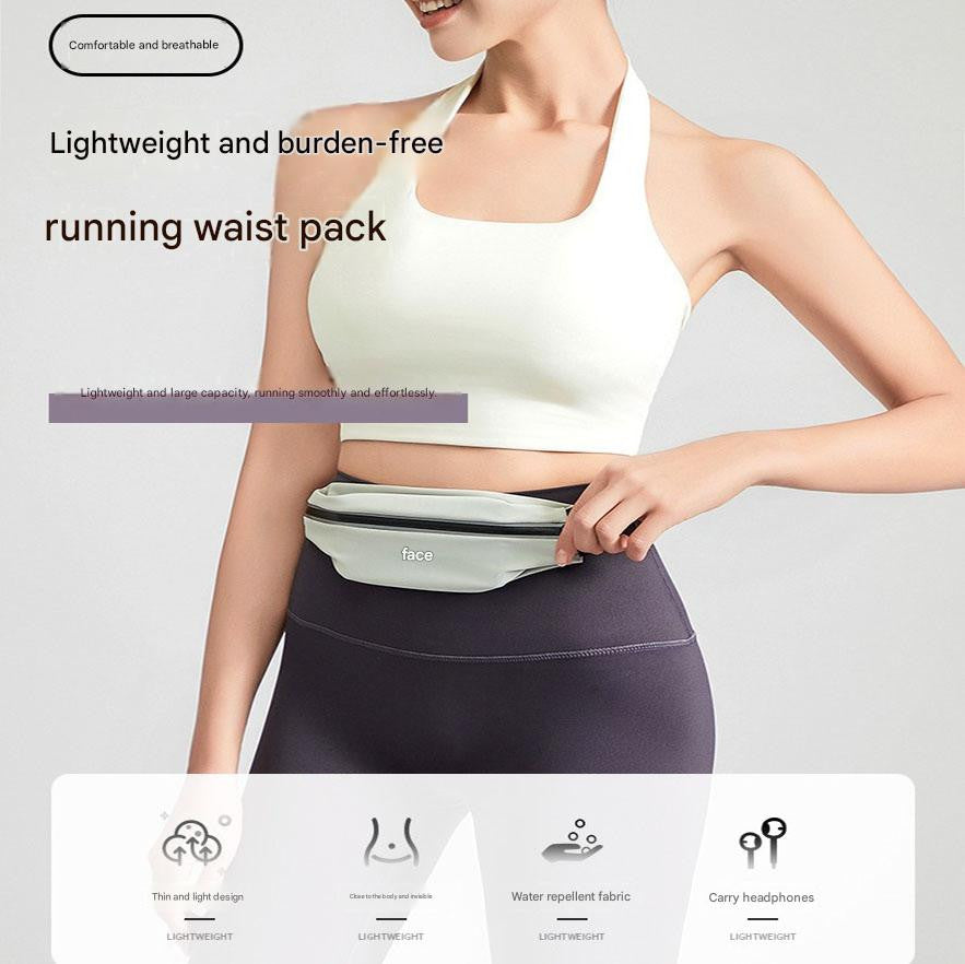 Pink Ultra Thin Waist Pack for Phone Up to 6.5 Inch Lightweight Sport Belt Bag for Running Hiking Travel Unisex Outdoor Utility Pouch