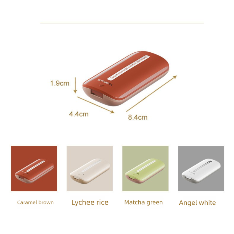 2-Pack Green and white Portable Pill Splitter Set – Dual-Function Medication Divider with Stainless Steel Blade and Removable Silicone Liner