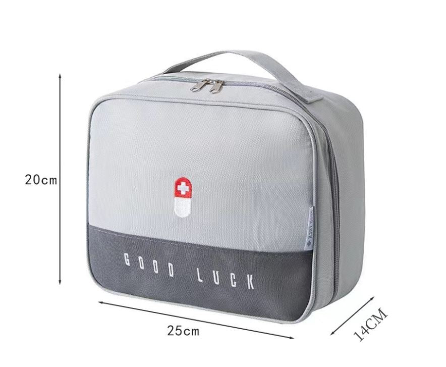 Pink Large Capacity Empty First Aid Kit 25 x 14 x 20 CM - Durable Oxford Cloth Emergency Medical Storage Bag for Home Car Camping Travel