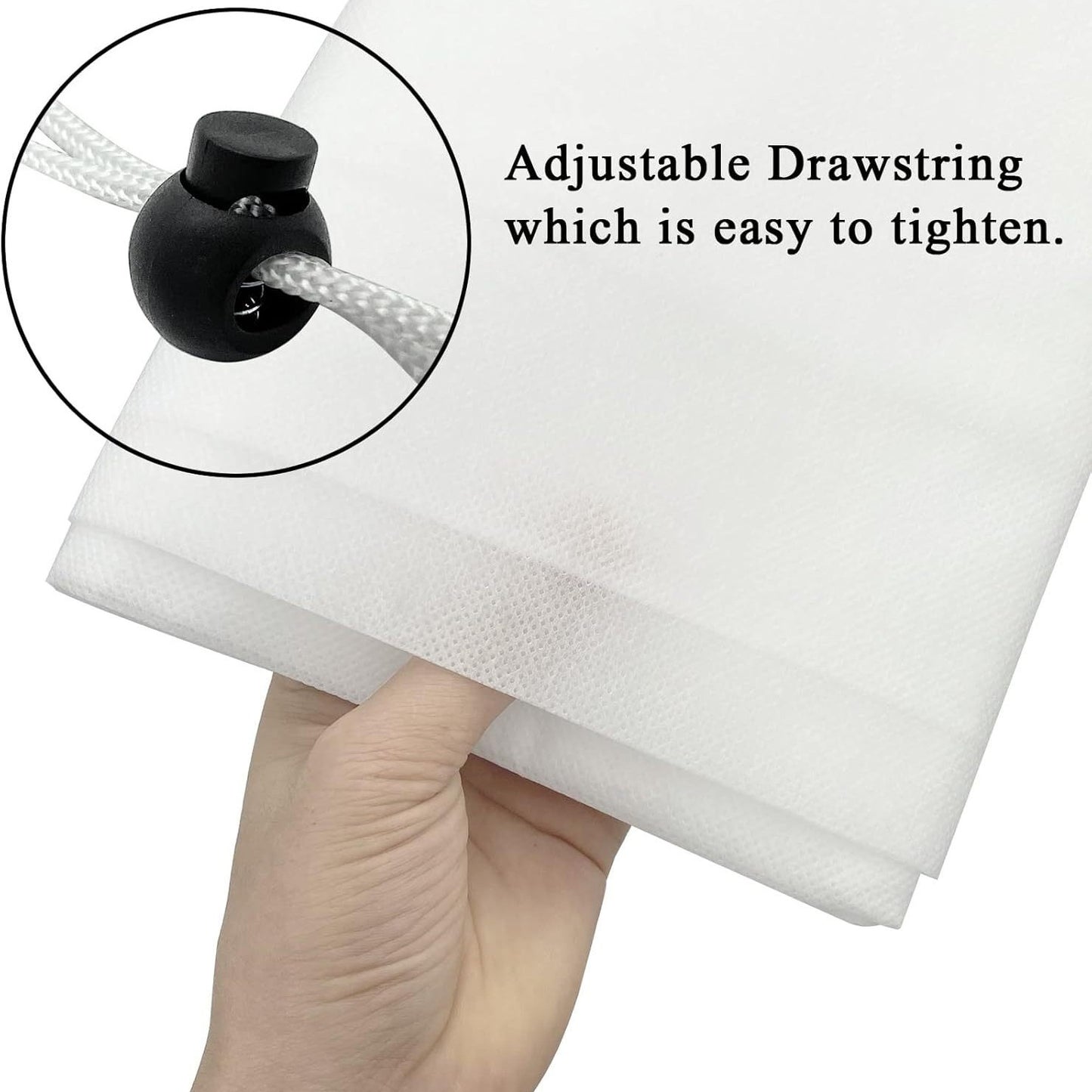 Winter Plant Cold Protection Covers with Zipper & Drawstring(2PCS 80x120 CM + 2PCS 120x180 CM) - Thickened Frost Thermal Blankets and UV Resistant Shrub Jackets