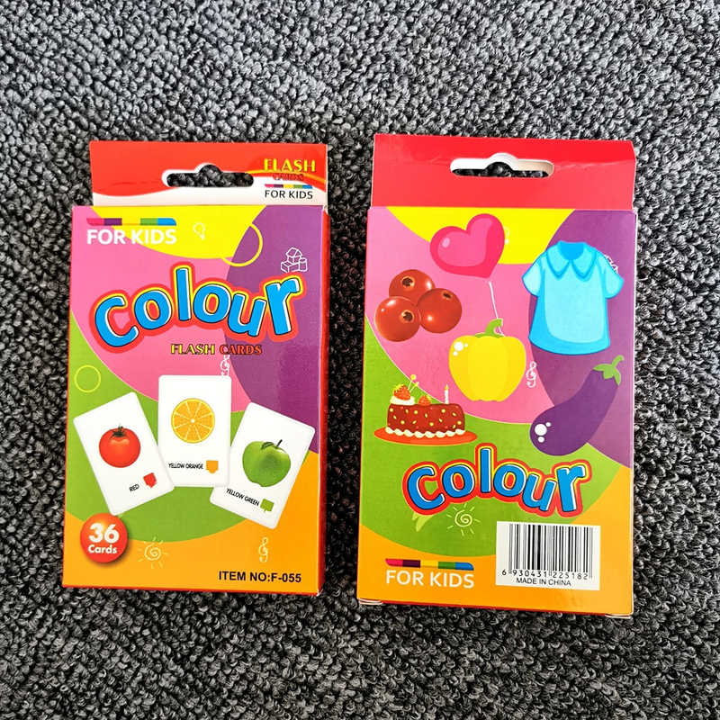 4-Set Kids Early Education Flash Cards, Montessori Cognitive Development Toys for Toddlers Ages 4+, Educational Gift for Boys Girls【Vegetables+Fruits+Colour+Body Parts】
