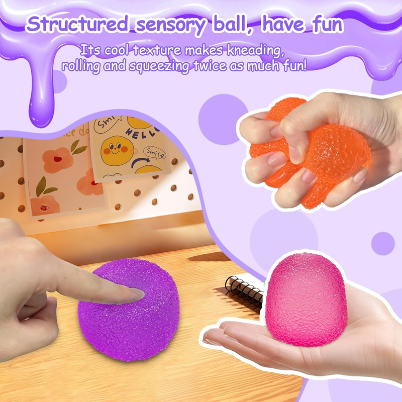 Orange Candy Gummy Bear Squishy Stress Relief Toy - Slow Rising Squeeze Fidget Toys for Kids, Soft TPR Sensory Toy for Anxiety Relief, Cute Kawaii Decompression Gift for Ages 3+
