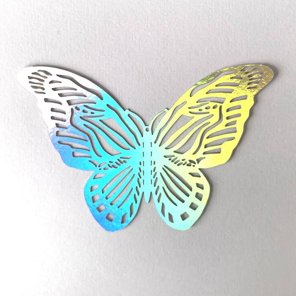 3D Butterfly Wall Stickers - Iridescent Silver Paper - 72pcs Set, Hollow Cut Design, Removable Decor for Home, Party, Wedding, Kids Room, Easy Peel and Stick-Style A