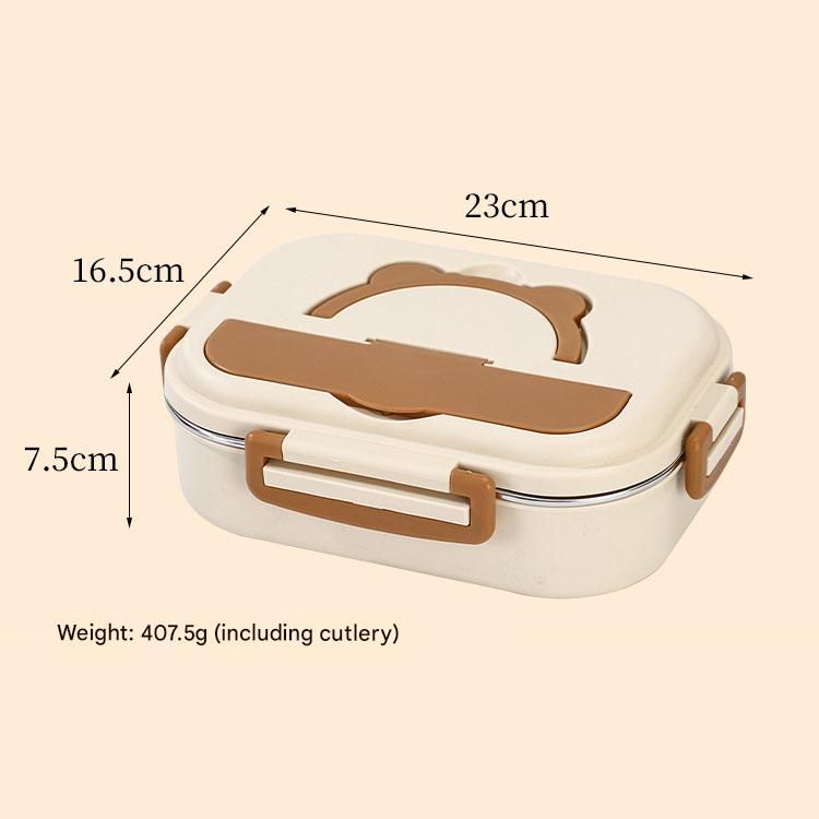 3 Grids 316 Stainless Steel Insulated Lunch Box with Compartments Large Capacity Bento Box with Insulated Bag