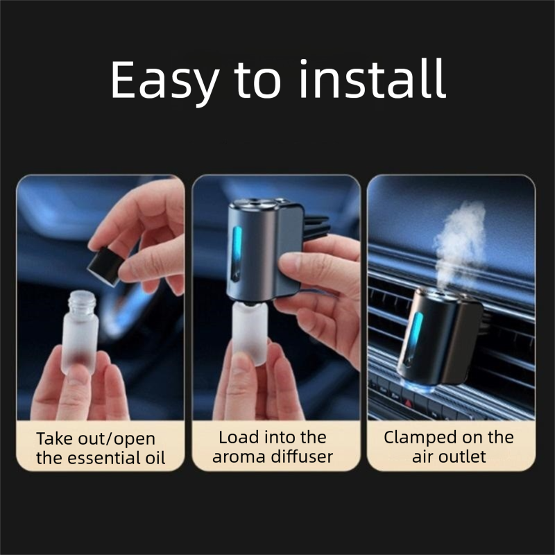 2 pcs Car interior essentials set-Blue Car Air Vent Aroma Diffuser &Black Hanging Storage Bin- hanging storage container that is convenient to use and Compact